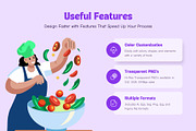 Cooking and Food Illustration Set, a Food Illustration by Creative Stall (Thumbnail 2 of 9)