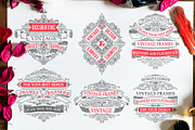 SET of vintage frames and badges, a Decorative Illustration by ARSCOR (Thumbnail 3 of 5)