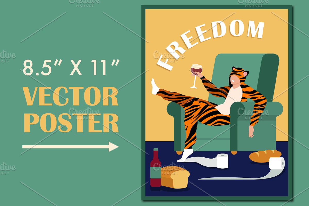 Stay Home Toilet Paper Poster, a Decorative Illustration by Queen of Infographics (Photo 2 of 3)