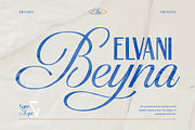 Beyna Elvani - Elegant Sans & Script, a Script Font by Burntilldead (Thumbnail 1 of 12)