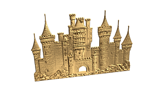 Castle Printable Relief Wall Panel 1