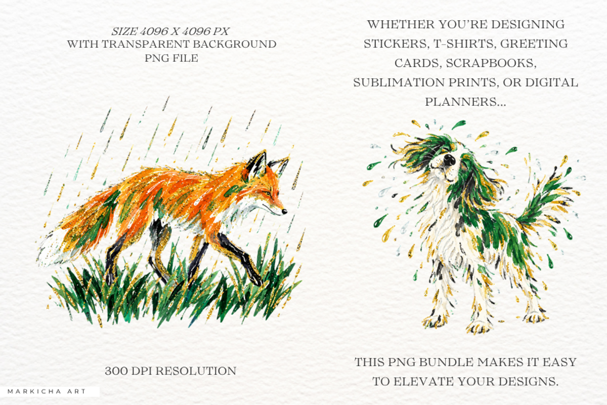 Rainy Day Clipart, a Seasonal Illustration by Markicha Art (Photo 2 of 6)