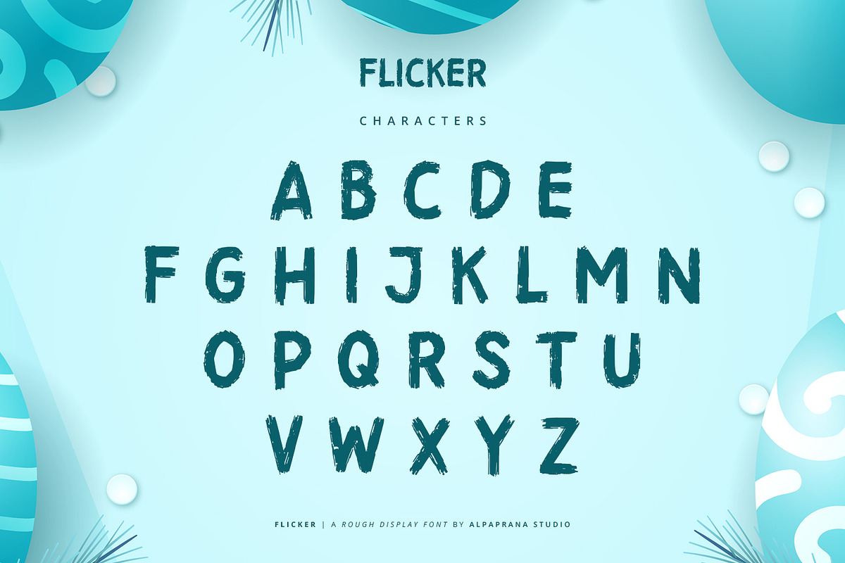 Flicker - Rough Display Font