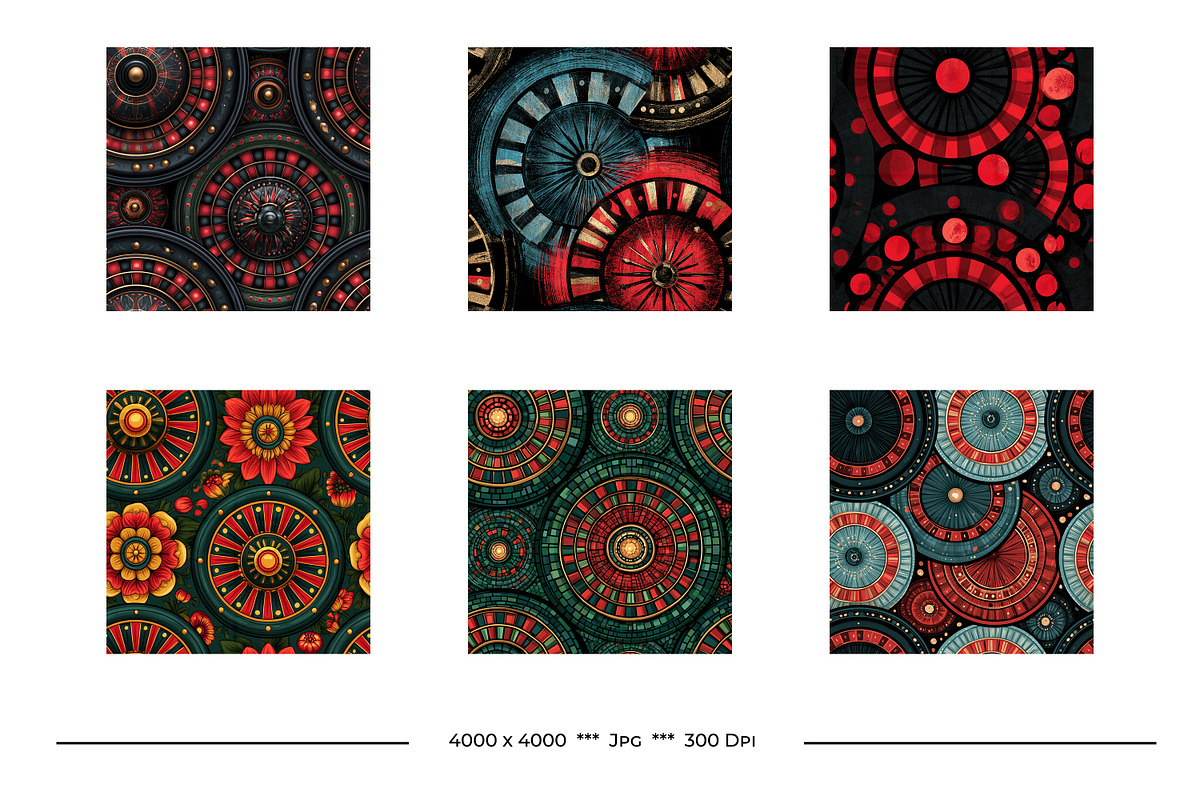 Roulette Wheel Retro Art Styles, a Pattern Graphic by karenfoleyphoto (Photo 7 of 11)