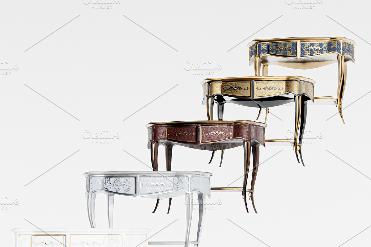 Vintage table, a Furniture 3D Model by Snji | 3D Models (Photo 1 of 18)