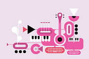 Music Design Vector Illustration, a Decorative Illustration by danjazzia (Thumbnail 3 of 3)