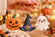 Pumpkin Ghost & Witch Hat 3D STL, an Object 3D Model by Layerology (Thumbnail 3 of 3)
