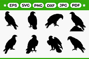 Perched Eagle Silhouette Pack, an Object Graphic by Artonix (Thumbnail 1 of 3)