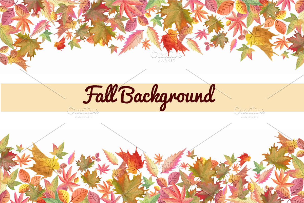 Fall Background Watercolor, an Illustration by gina_art