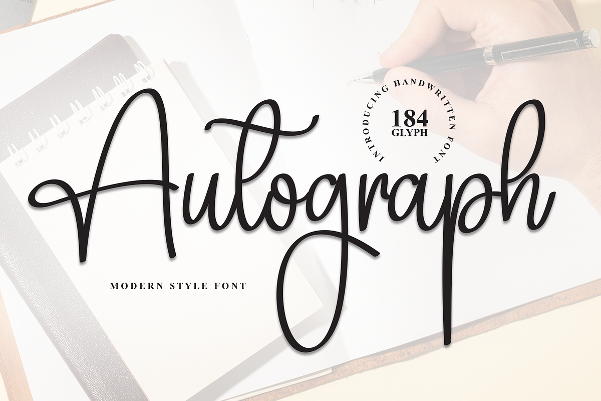 Autograph | Script Font, a Handwritten Font by Scratchones (Photo 1 of 8)