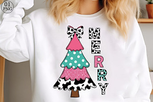 Merry PNG, Christmas Tree PNG, an Illustration by Libby Wishes