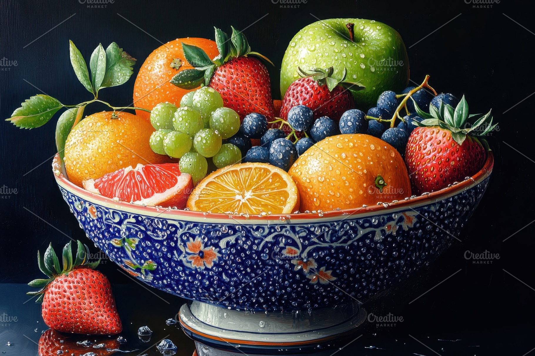 Vibrant bowl filled with assorted, a Photo by Pavel_design
