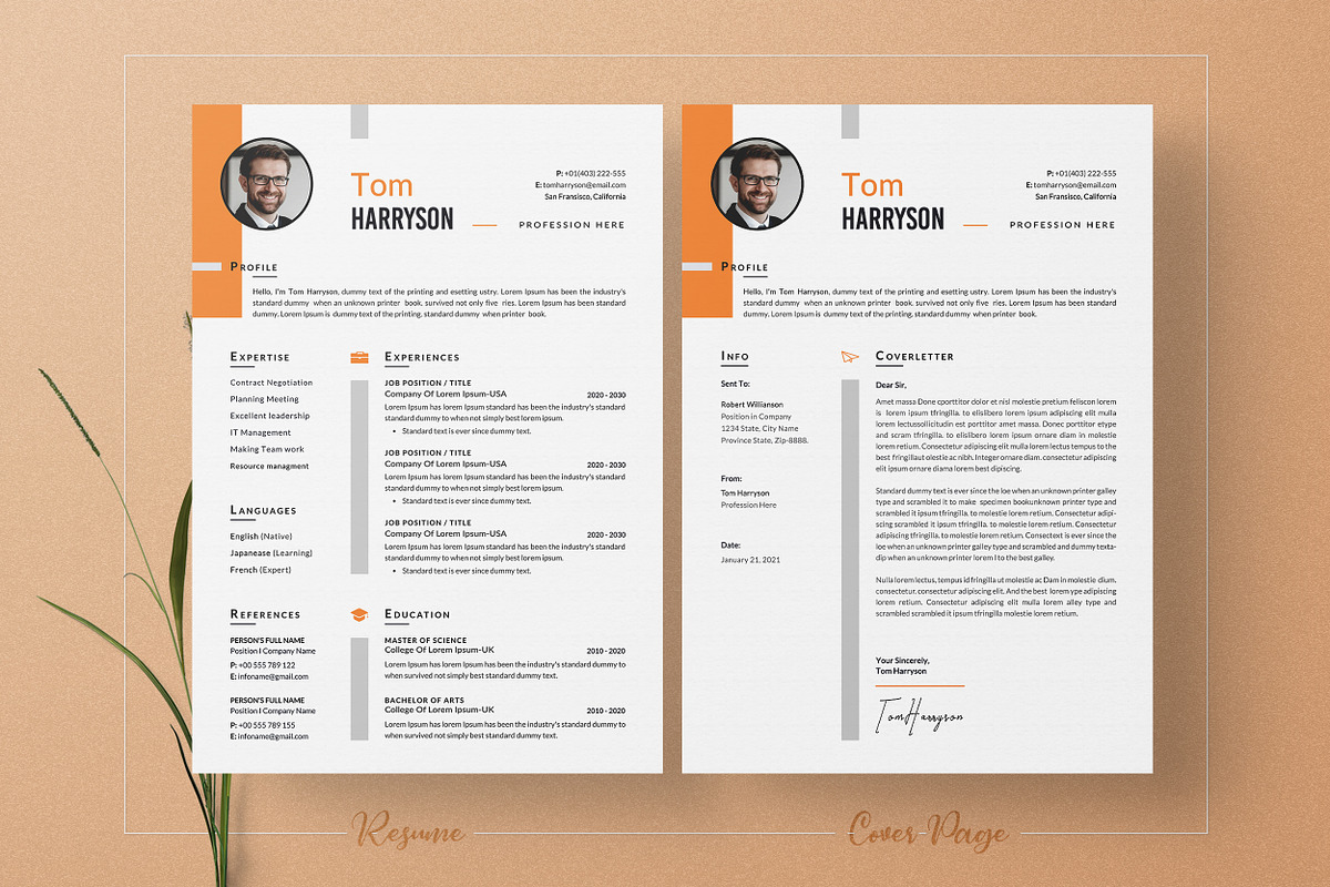 Resume/CV Word, a Resume Template by ResumeDevisers (Photo 3 of 5)