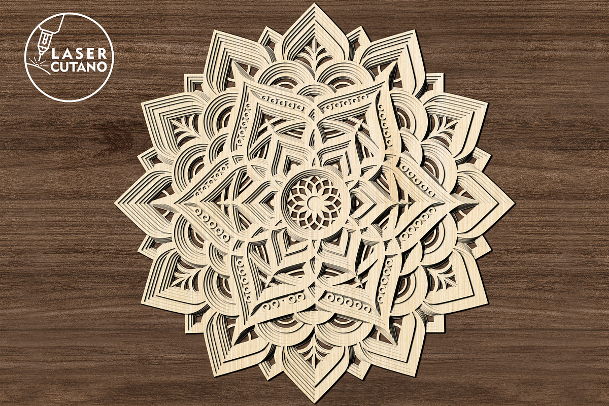 Mandala Multilayer Wall Art Cut File, a Design Template by LaserCutano (Photo 4 of 8)