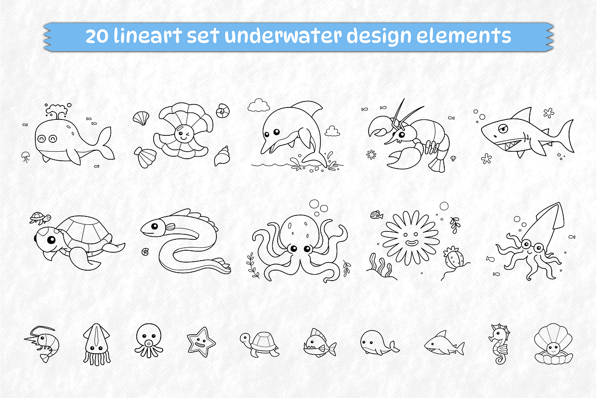 Worksheet Kit Underwater, an Education Illustration by arsansp (Photo 4 of 5)