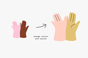 Hand poses Vector Illustration, a Person Illustration by Seiju Park (Thumbnail 5 of 7)