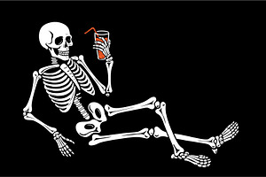 Halloween Skeleton Drink Cocktail