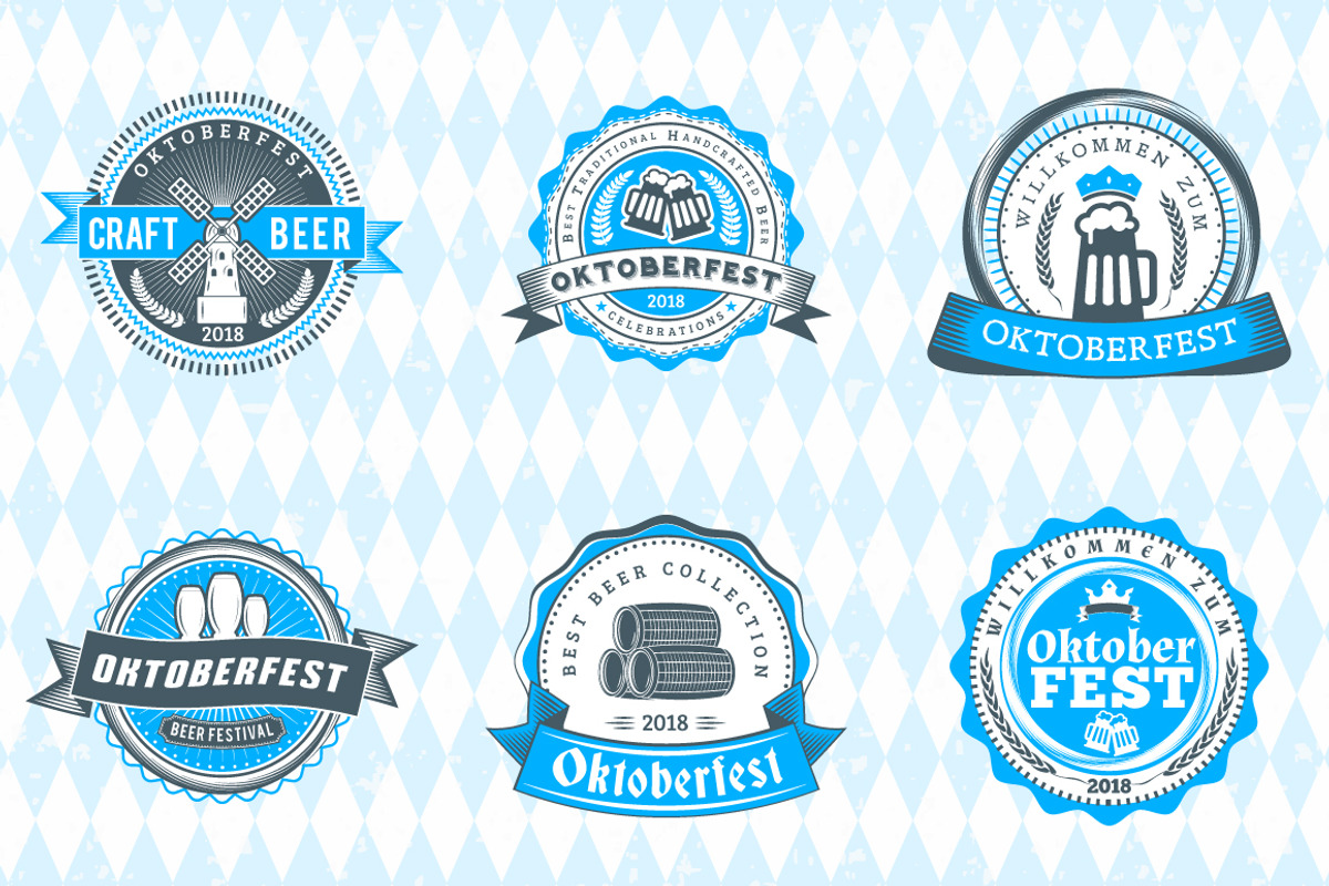 Set of Oktoberfest Badges, a Branding & Logo Template by AntartStock (Photo 3 of 3)