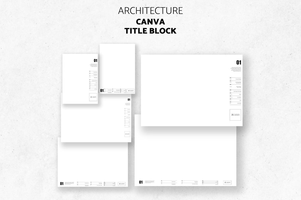 Minimalist Architect Title Block preview 5