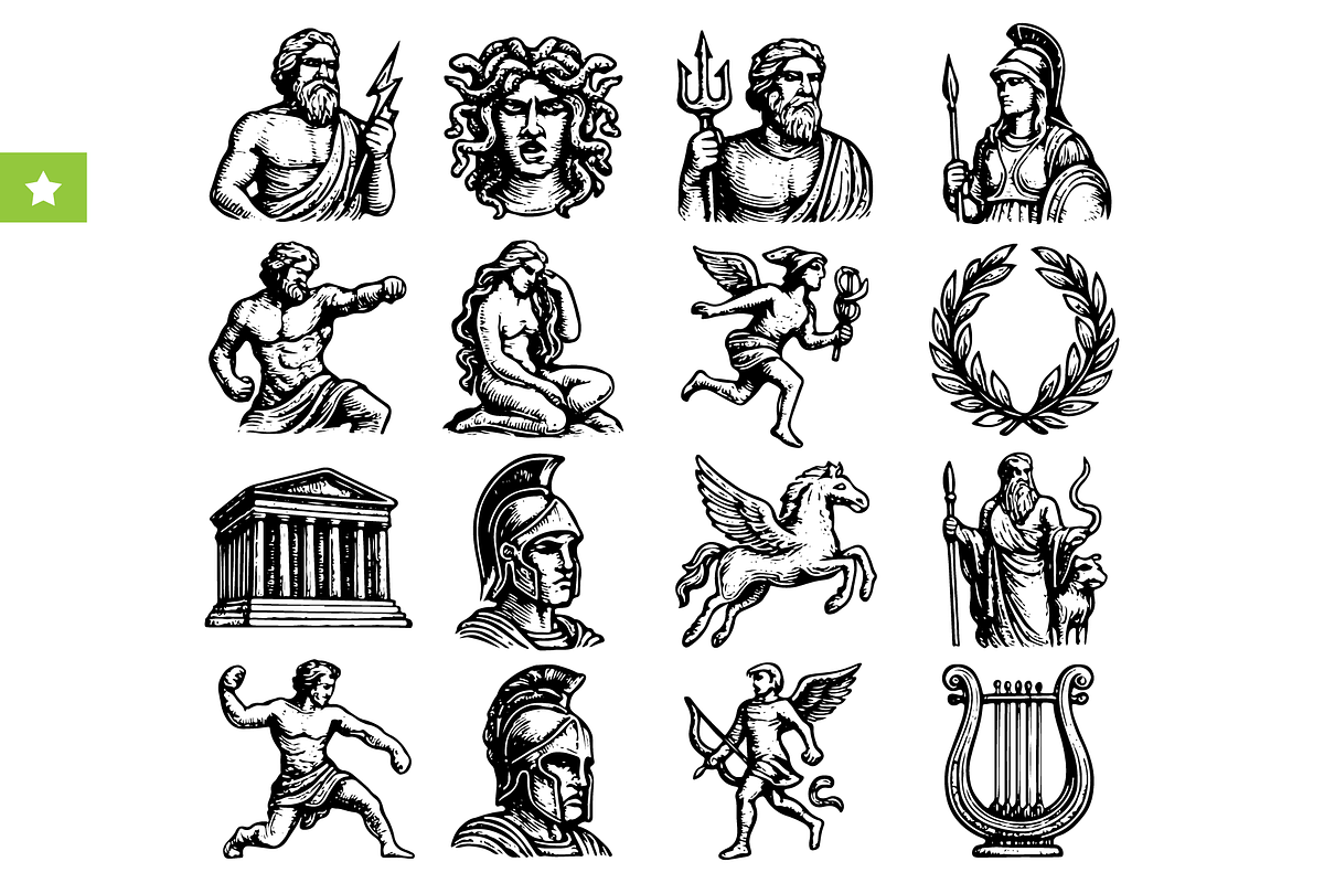 Greek Mythology Gods Collection, an Object Graphic by RT Studio (Photo 1 of 4)