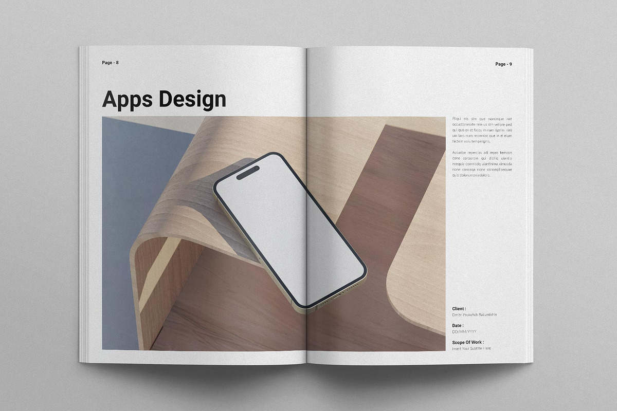 Graphic Design Portfolio Template, a Brochure Template by E-Type (Photo 4 of 8)