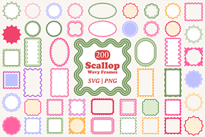 Scallop Wavy Frame Vector Bundle