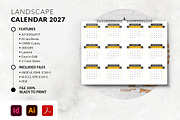 A3 Landscape Calendar 2027, a Stationery Template by MstArtwork (Thumbnail 5 of 6)