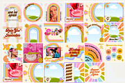 Retro Rainbow Canva Templates for IG, a Social Media Template by Dear Darling Design (Thumbnail 2 of 13)