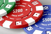 Casino Chips Mockup - 6 views, an Advertising Mockup by Illusiongraphic (Thumbnail 12 of 18)