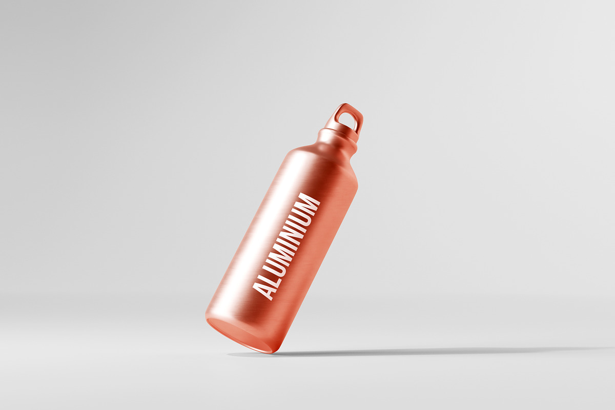 Aluminum Water Bottle Mockups, a Packaging Mockup by pmvch (Photo 3 of 10)