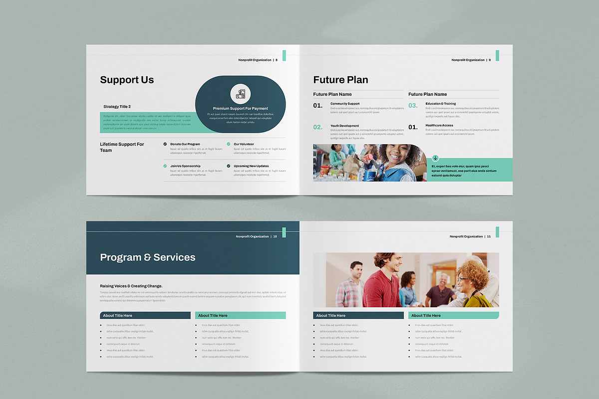 Nonprofit Org. Brochure Landscape, a Brochure Template by NorthPeak (Photo 5 of 11)