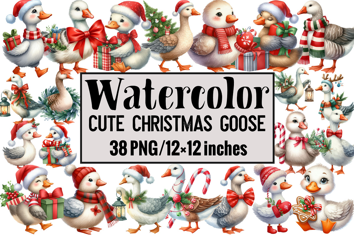 Cute Christmas Goose, an Illustration by Design Market (Photo 1 of 3)