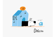 Dog & Bird Collection 3, an Animal Illustration by Irene Loal (Thumbnail 6 of 11)