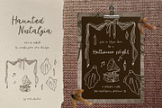 Haunted Nostalgia: Halloween Clipart, a Seasonal Illustration by Cute Atelier (Thumbnail 3 of 10)