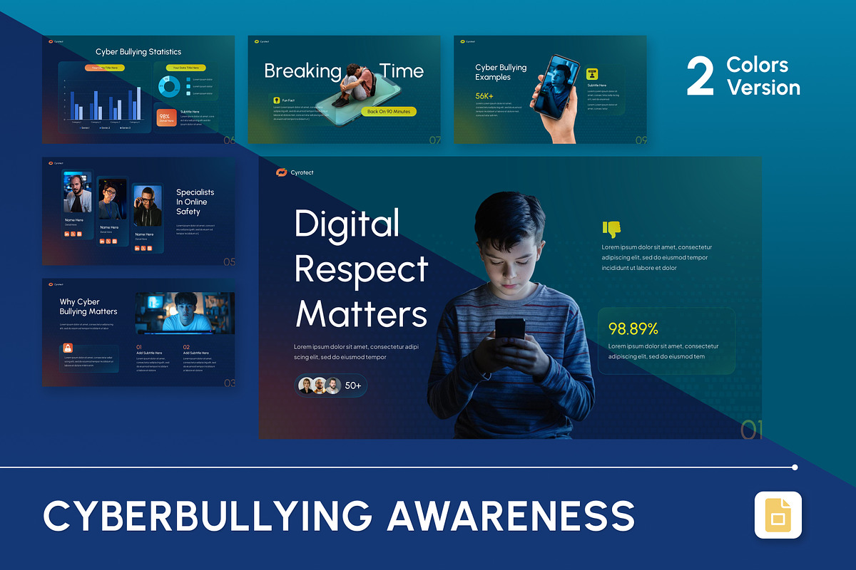 Cyberbullying Awareness Slides, a Presentation Template by Antstheme (Photo 1 of 4)