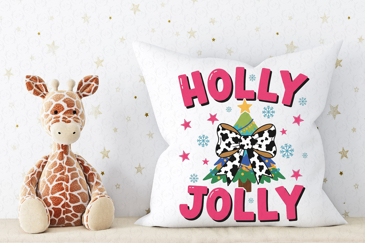 Colorful Glitter Holly Jolly Png, an Illustration by Craft Nest (Photo 5 of 6)