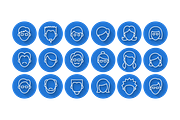 Line Face Icon Set, an Outline Icon by Alex Serada (Thumbnail 5 of 5)