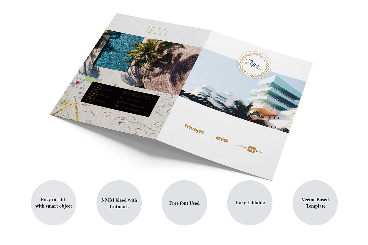 Flyon Brochure Photoshop Template, a Brochure Template by ORCOLOR (Photo 2 of 12)
