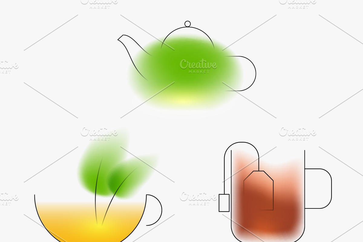Coffee and tea, a Food Illustration by CGterminal (Photo 3 of 4)