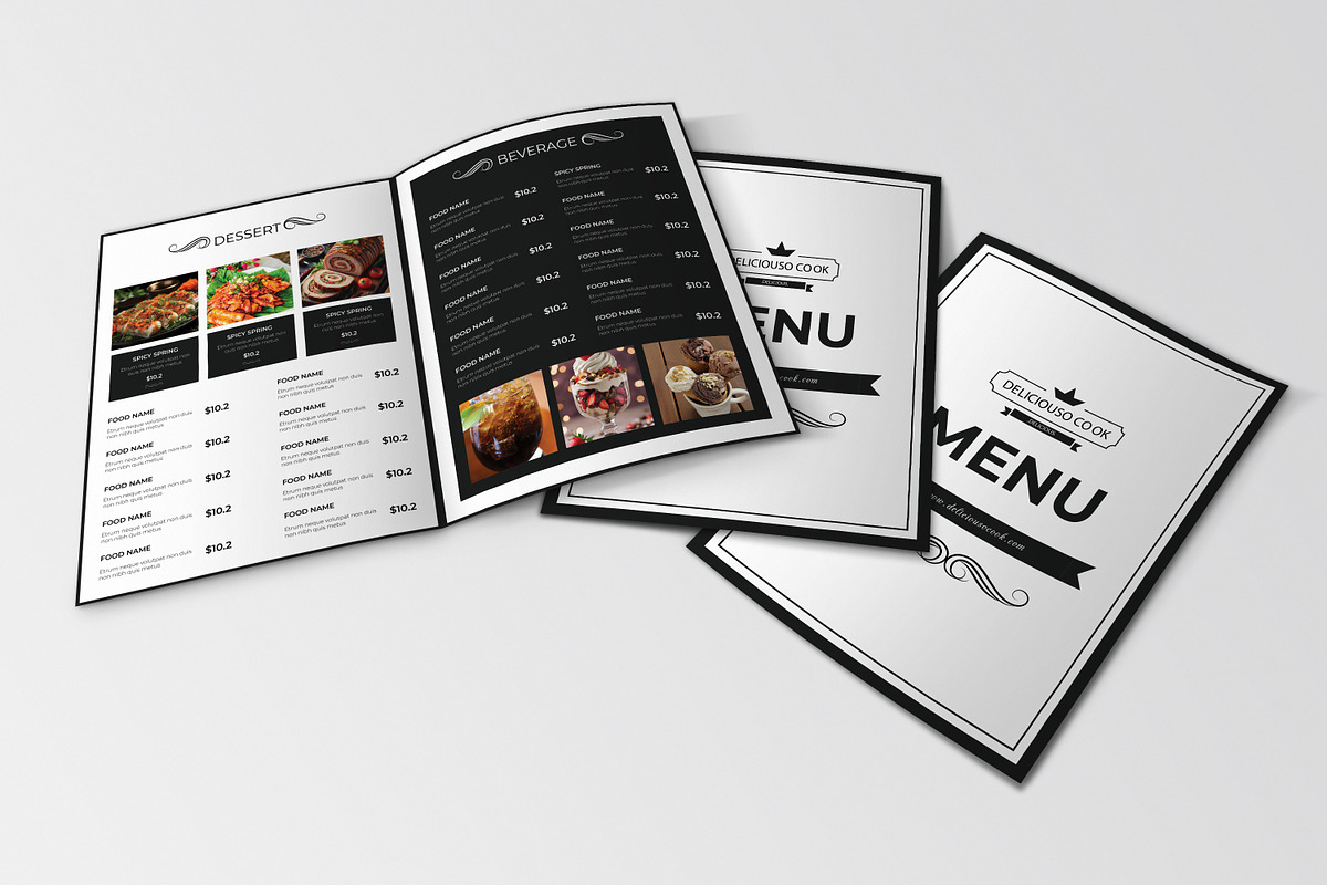 Restaurant Menu Brochure, a Brochure Template by Template Shop (Photo 4 of 5)