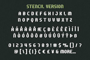 Union Force - Stencil Font