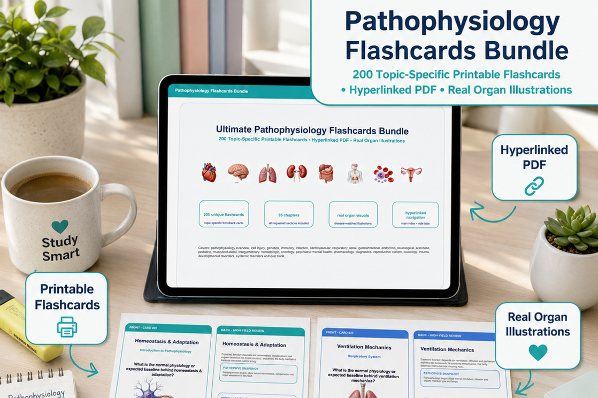 Pathophysiology Flashcards Bundle, a Card Template by HeavensStar (Photo 4 of 7)