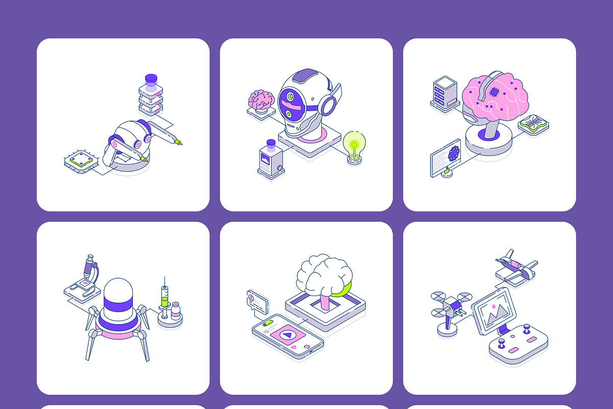 Technology & AI Illustrations Bundle, a Technology Illustration by Vectors Market (Photo 10 of 19)