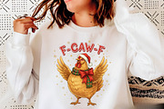 Quirky Santa Hat Chicken Illustratio, an Illustration by Libby Wishes (Thumbnail 5 of 6)