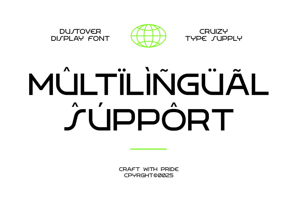 DUSTOVER - Futuristic Display Font, a Sans Serif Font by Cruizy & Co (Photo 8 of 9)