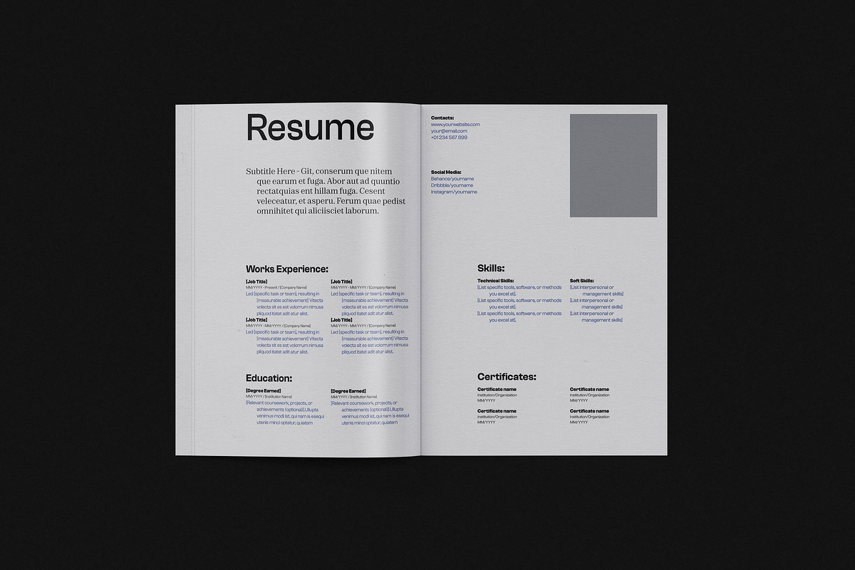Modern Portfolio Template v4, a Brochure Template by Akreatipe (Photo 3 of 16)