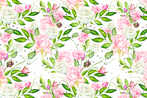 15 Hand Drawn Watercolor PATTERNS