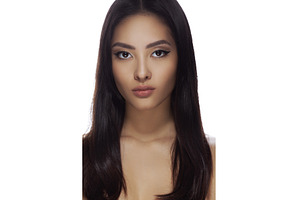 Asian Woman Beauty Face Closeup