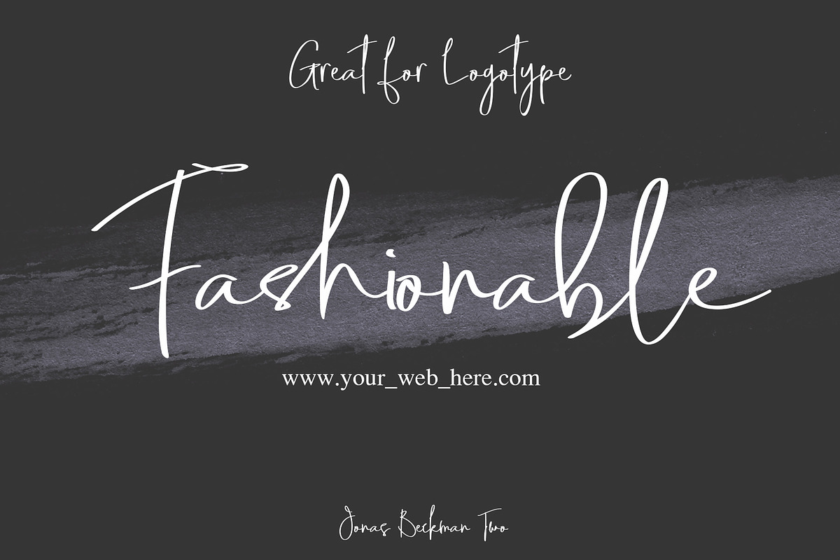 Jonas Beckman - Two Signature Font preview 8