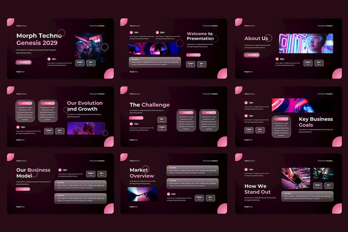 Morph Techno Genesis Google Slides, a Presentation Template by Iqsiart Studio (Photo 2 of 3)